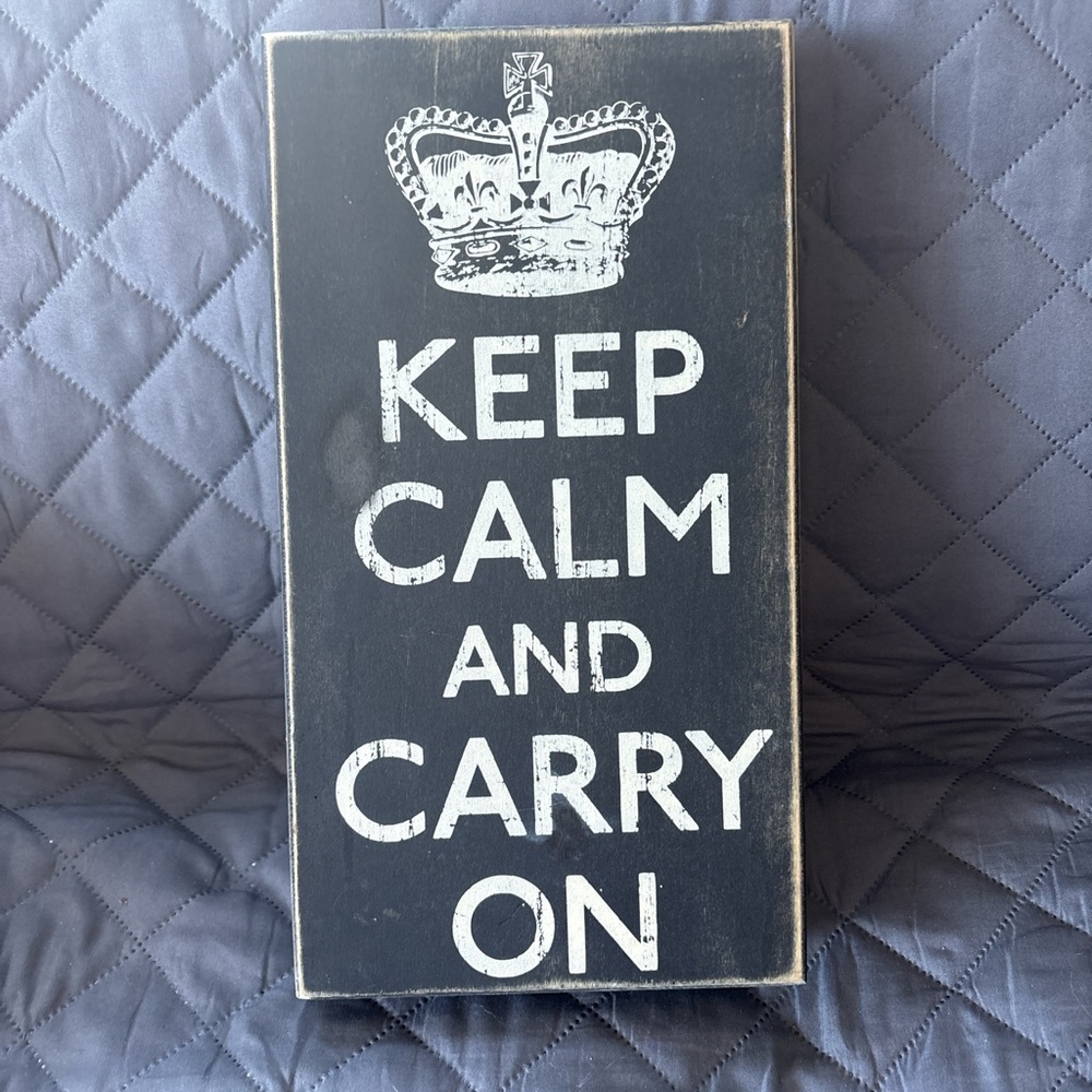Francesca's Collections Black and White Keep Calm Wall Art